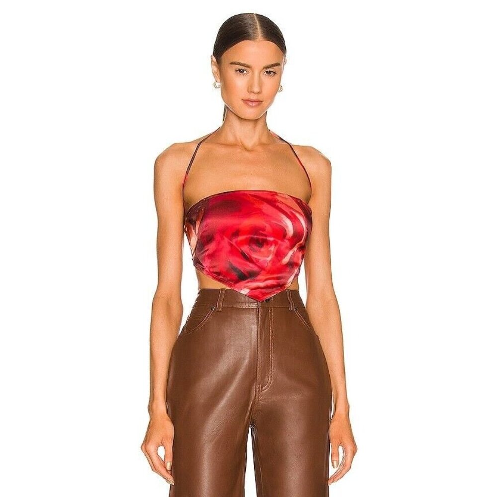 Kim Shui Scarf Top Rose Red